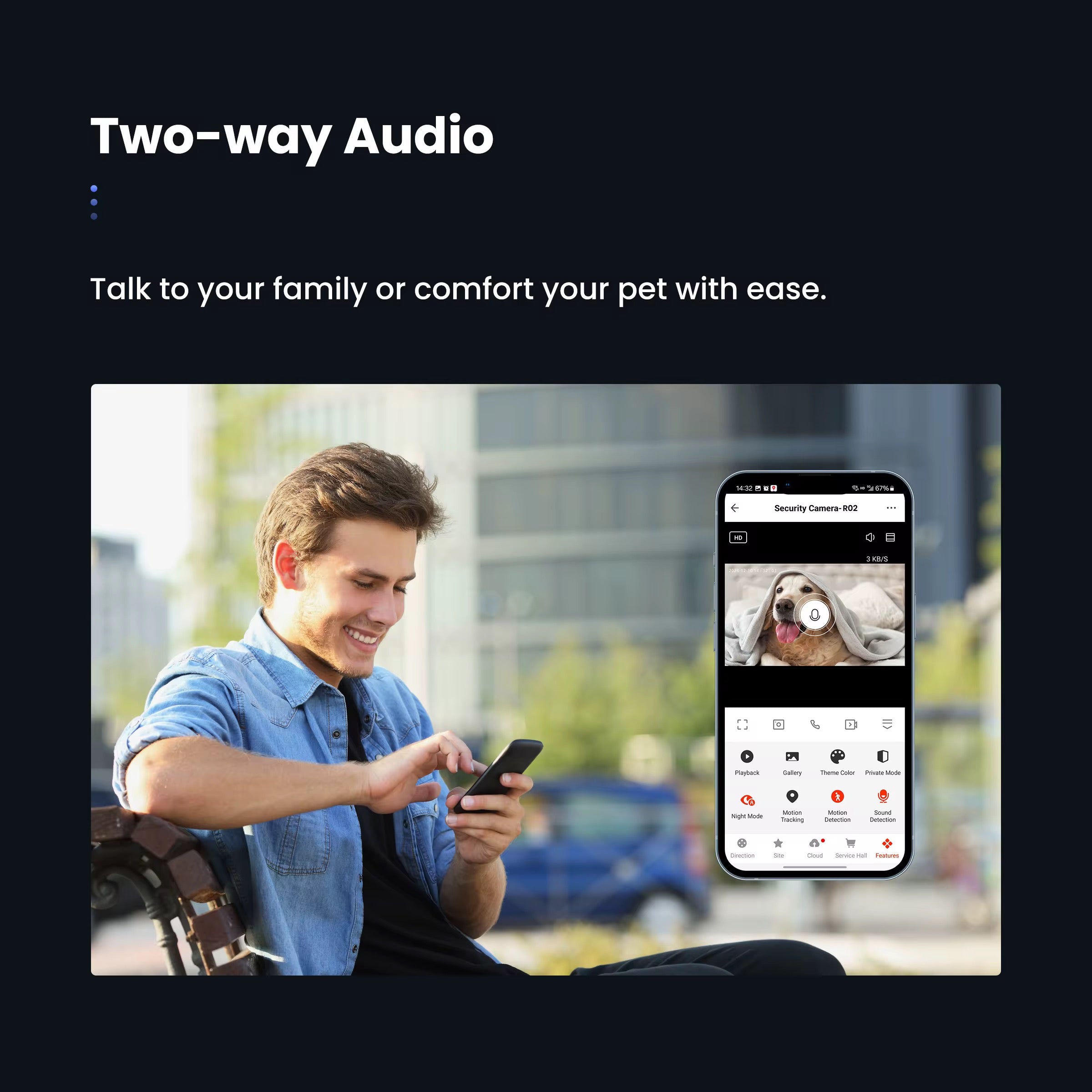 EcoWatt™ 3MP Smart Indoor Security Camera with Night Vision & 2-Way Audio